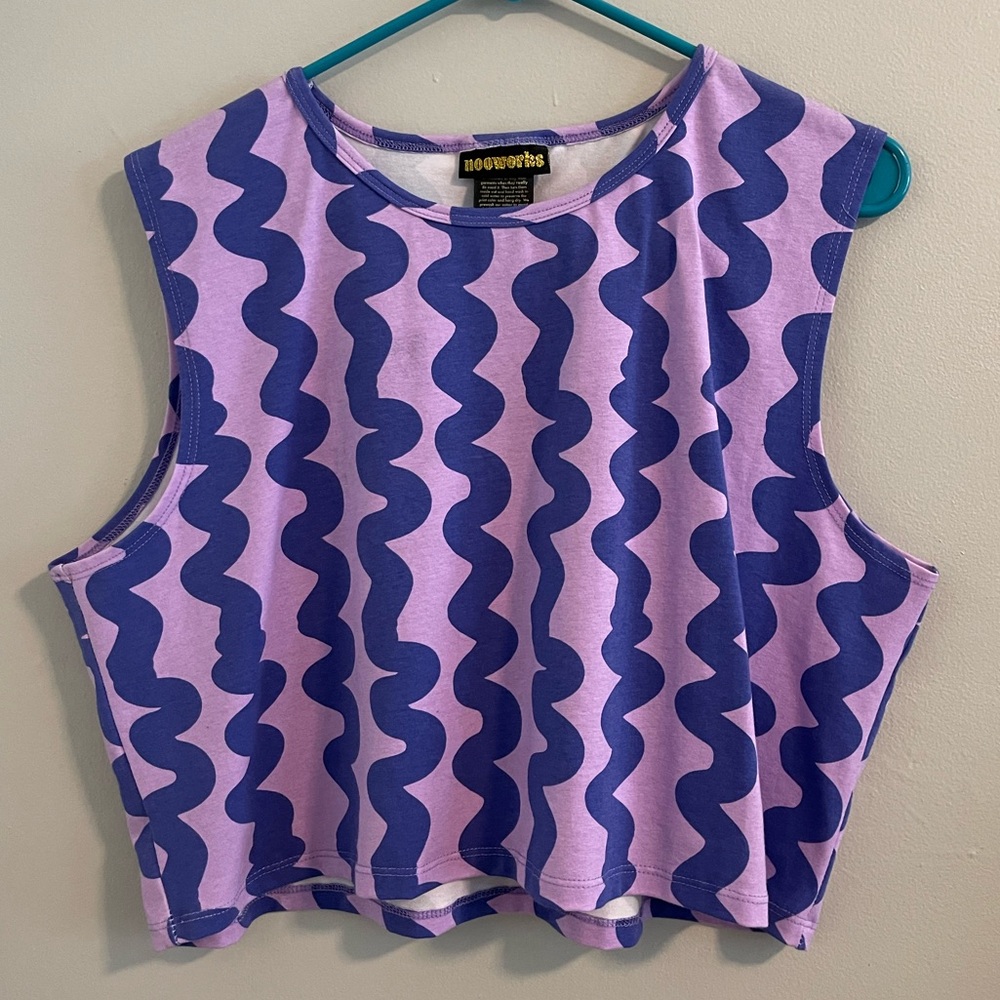 Nooworks Purple Squiggle Summer Tank Top